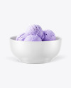 Bowl with Blueberry Ice Cream Mockup