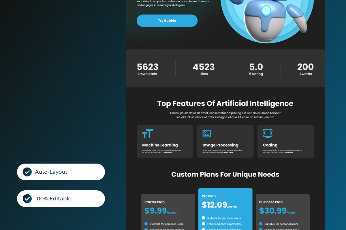 Savvy AI - AI Chatbot Landing Page V2