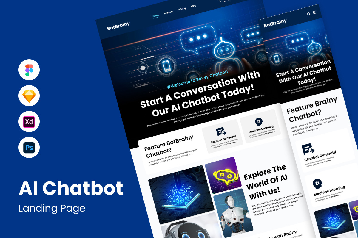 BotBrainy - AI Chatbot Landing Page V2