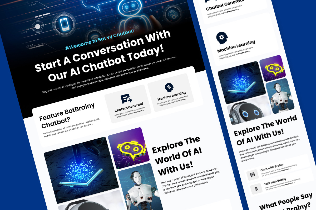 BotBrainy - AI Chatbot Landing Page V2