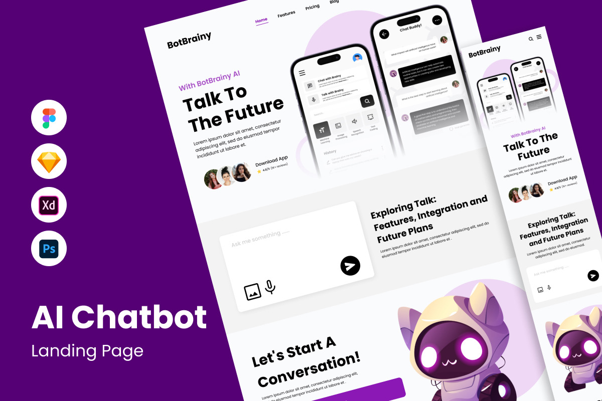 BotBrainy - AI Chatbot Landing Page V1