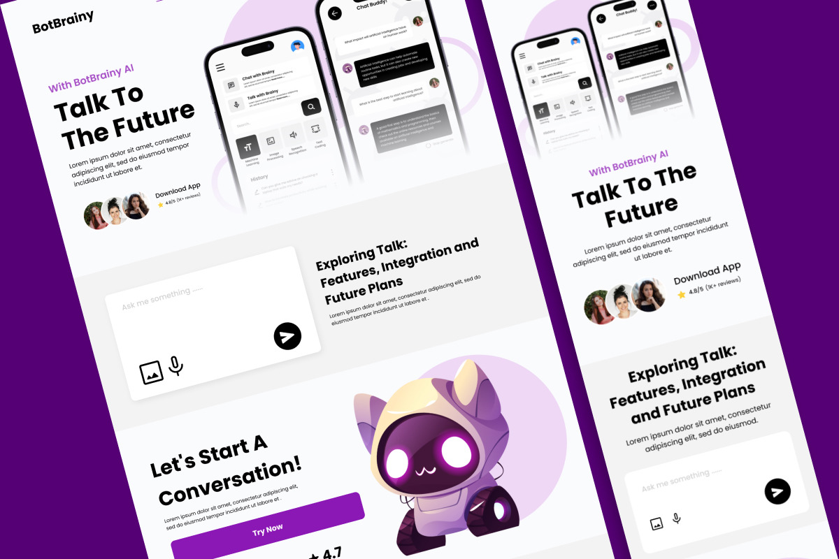 BotBrainy - AI Chatbot Landing Page V1