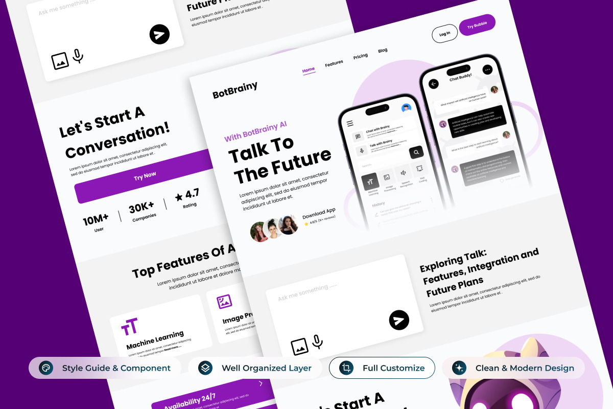 BotBrainy - AI Chatbot Landing Page V1