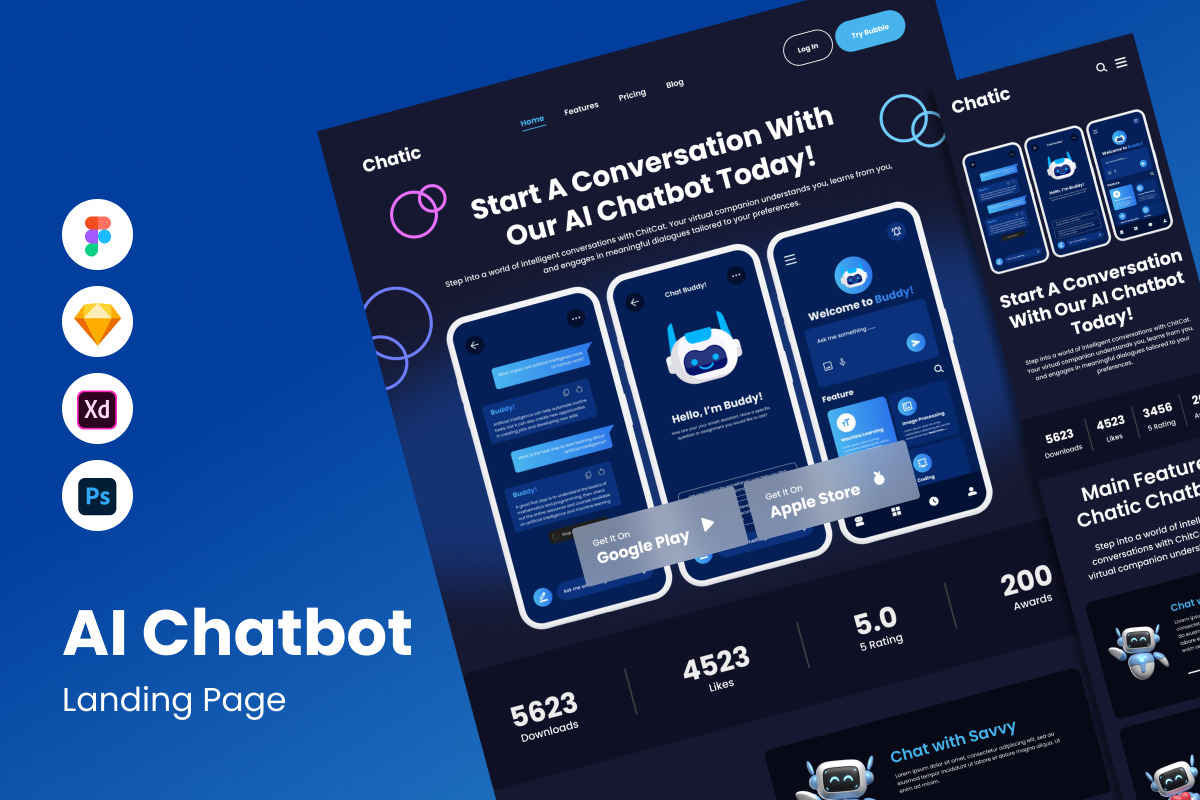 Chatic - AI Chatbot Landing Page V2 Chatic - AI Chatbot Landing Page V2