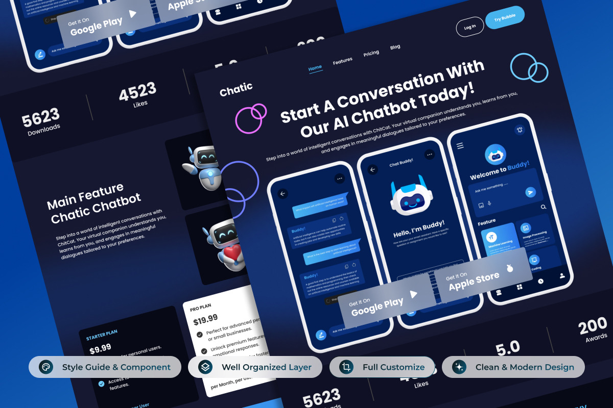 Chatic - AI Chatbot Landing Page V2 Chatic - AI Chatbot Landing Page V2