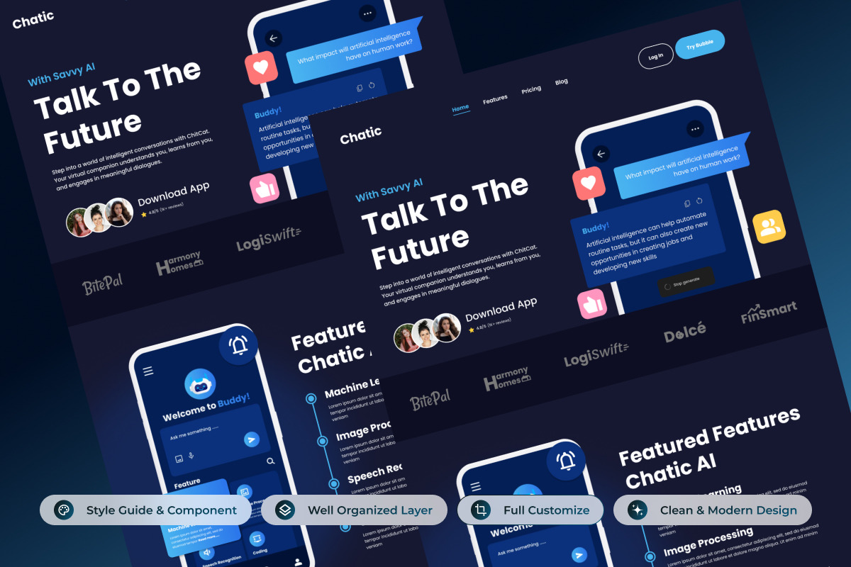 Chatic - AI Chatbot Landing Page V1