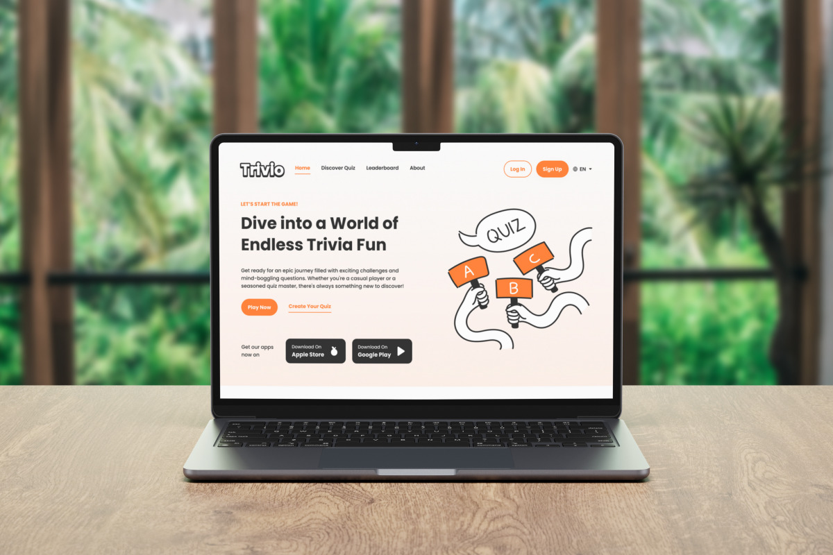 Trivio - Trivia Quiz Landing Page V2