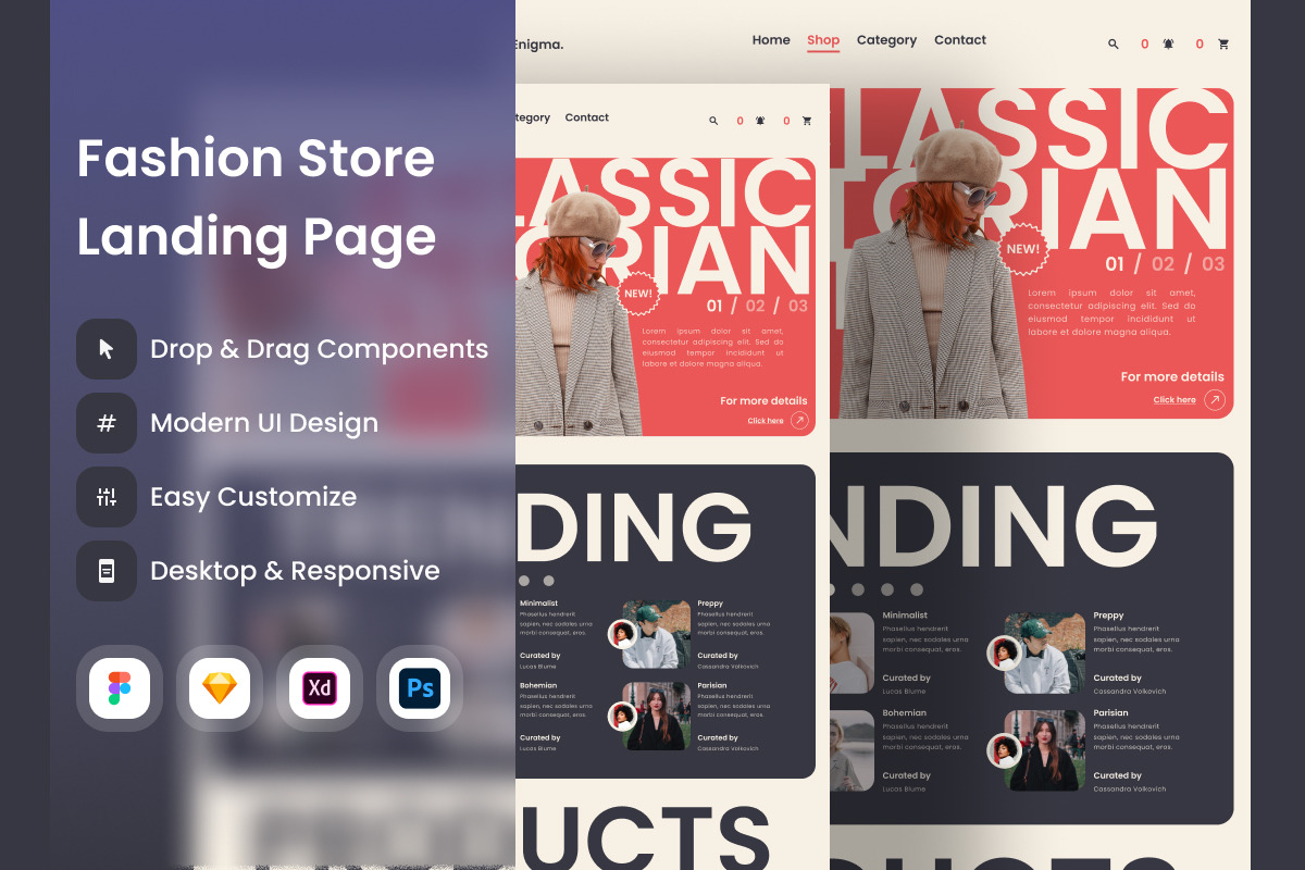 Enigma - Fashion Store Landing Page V2