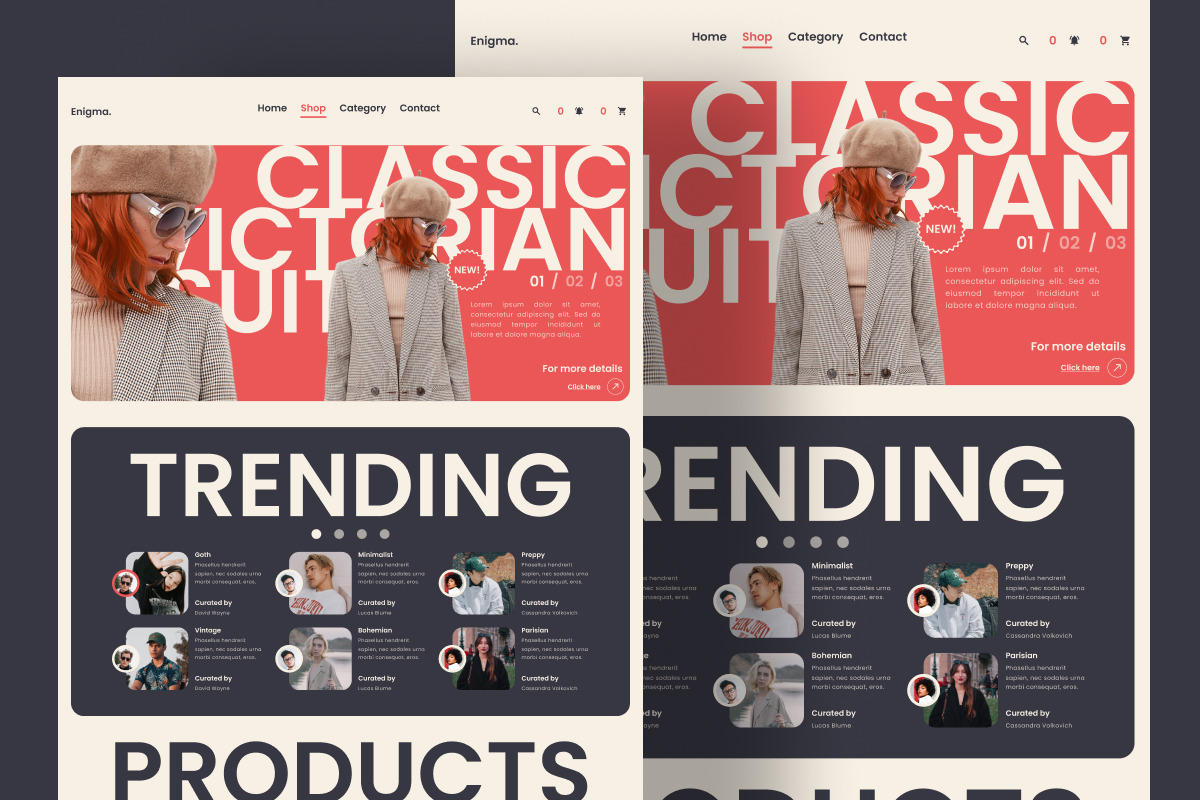 Enigma - Fashion Store Landing Page V2 Enigma - Fashion Store Landing Page V2