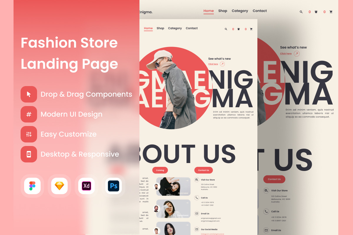 Enigma - Fashion Store Landing Page V1