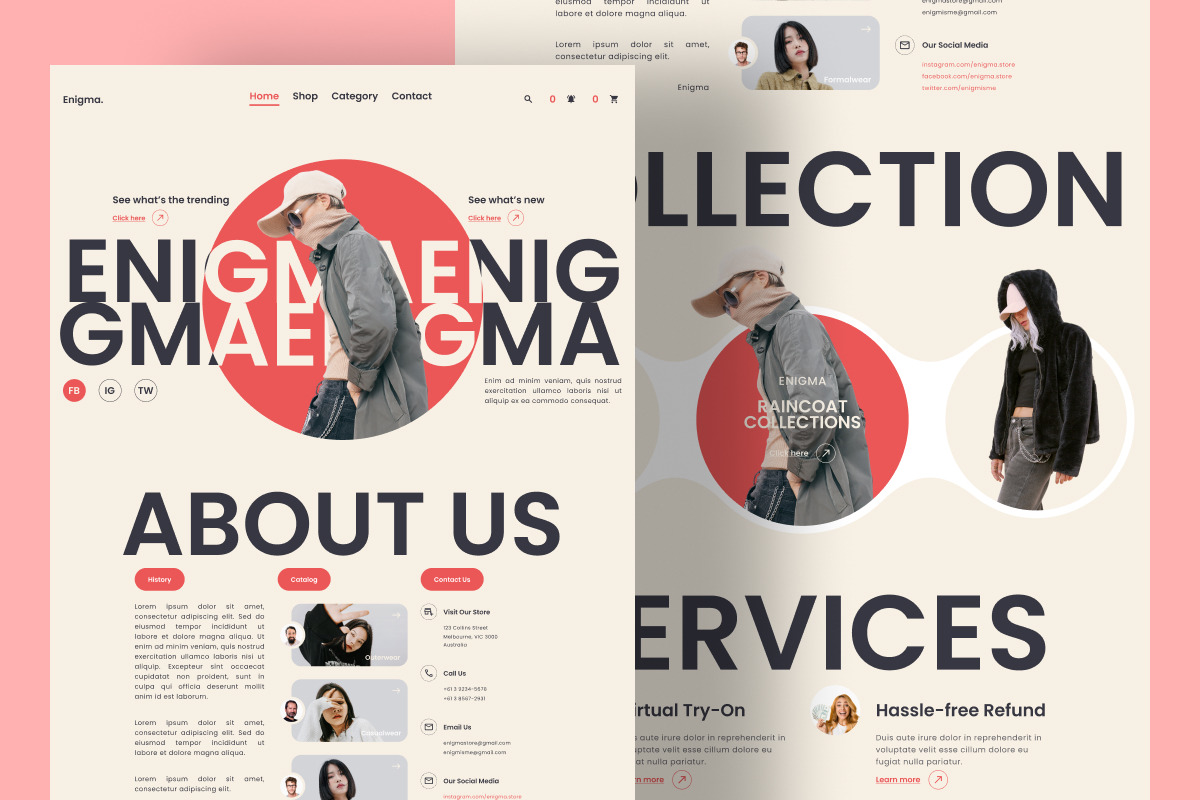 Enigma - Fashion Store Landing Page V1 Enigma - Fashion Store Landing Page V1