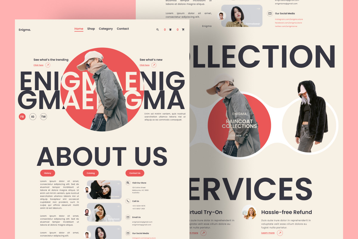 Enigma - Fashion Store Landing Page V1