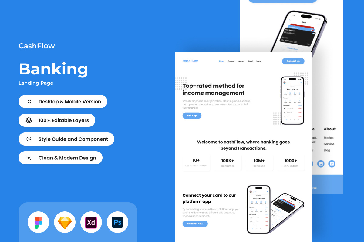 CashFlow - Banking Landing Page V1