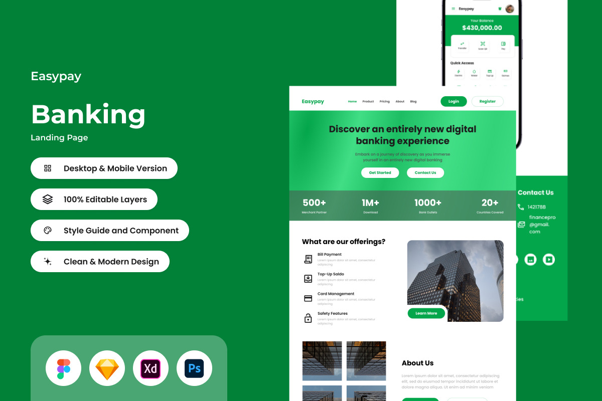 Easypay - Banking Landing Page V1