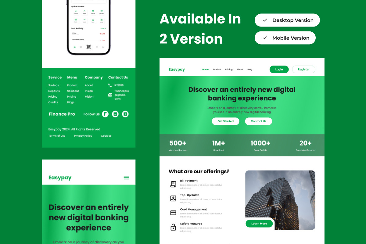 Easypay - Banking Landing Page V1