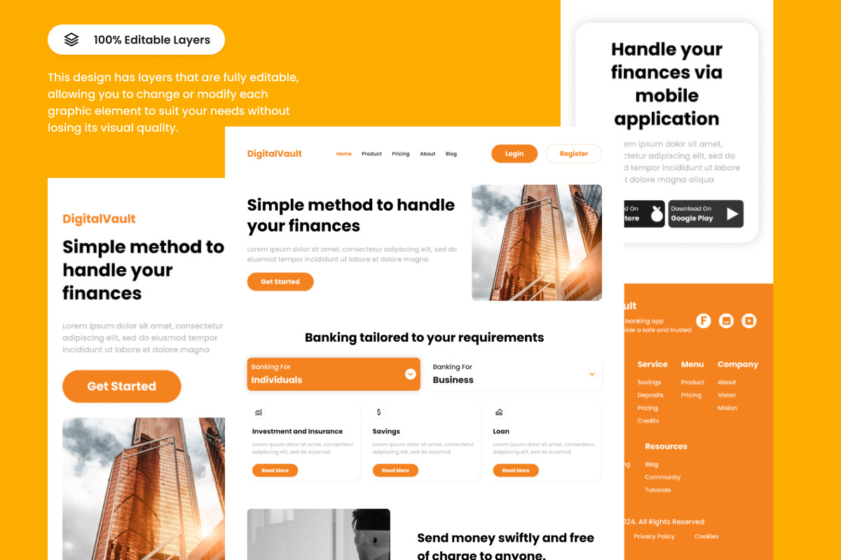 DigitalVault - Banking Landing Page V1 DigitalVault - Banking Landing Page V1