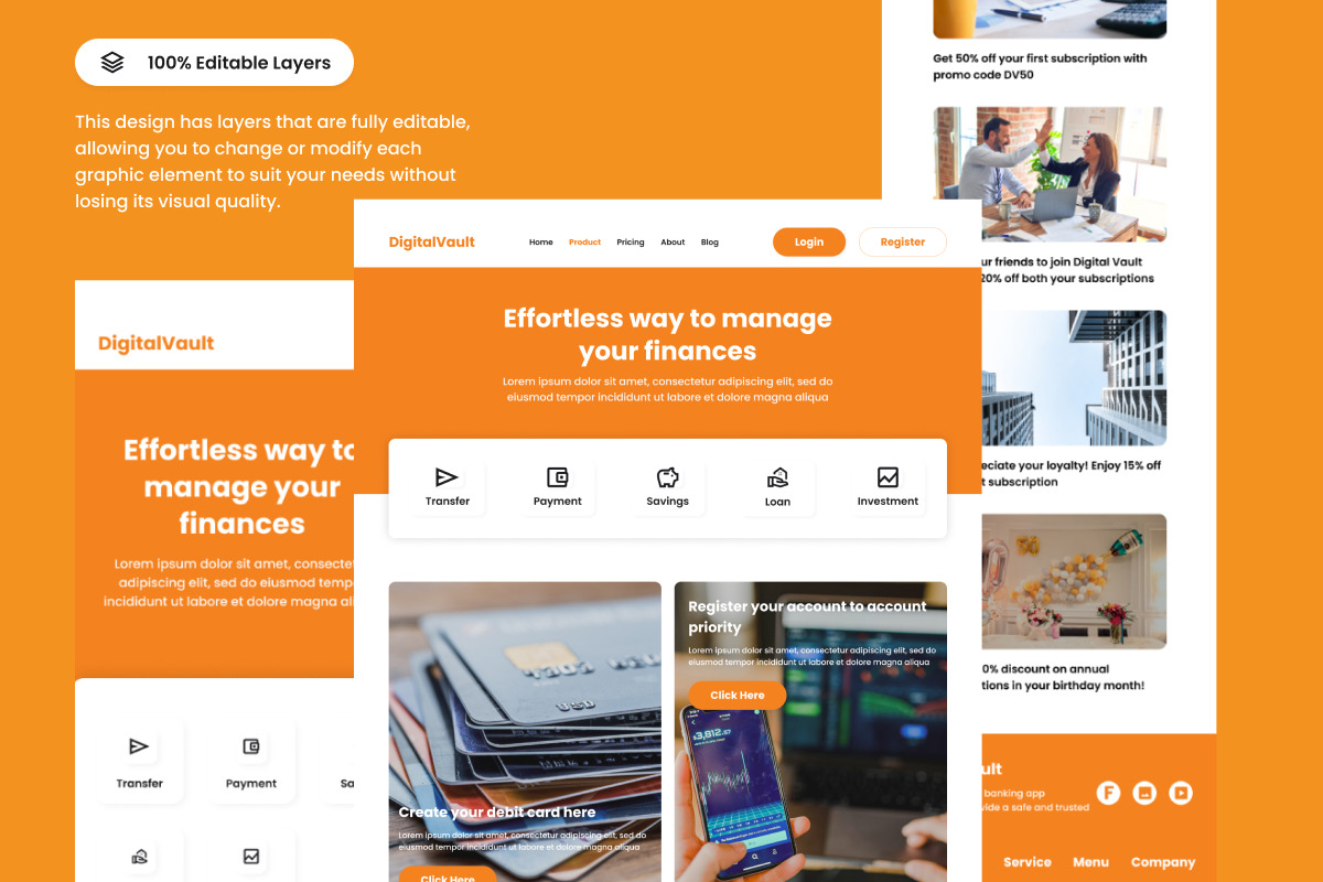 DigitalVault - Banking Landing Page V2 DigitalVault - Banking Landing Page V2