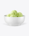 Bowl with Pistachio Ice Cream Mockup