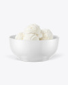 Bowl with Vanilla Ice Cream Mockup