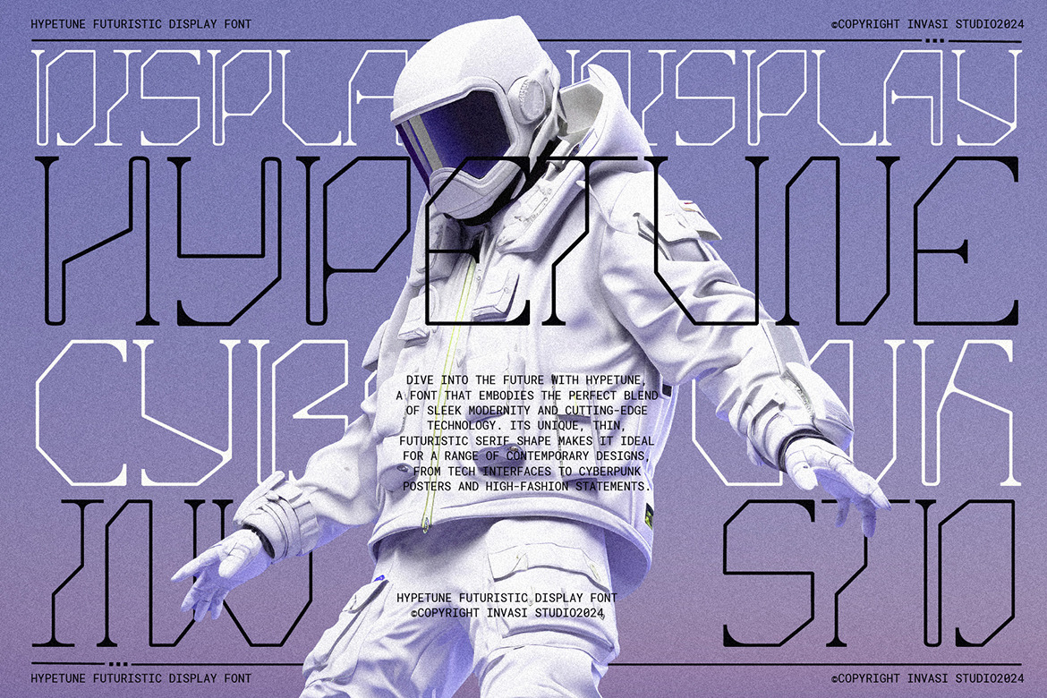Hypetune - Sleek Futuristic Font Hypetune - Sleek Futuristic Font