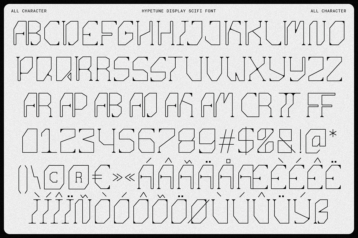 Hypetune - Sleek Futuristic Font Hypetune - Sleek Futuristic Font