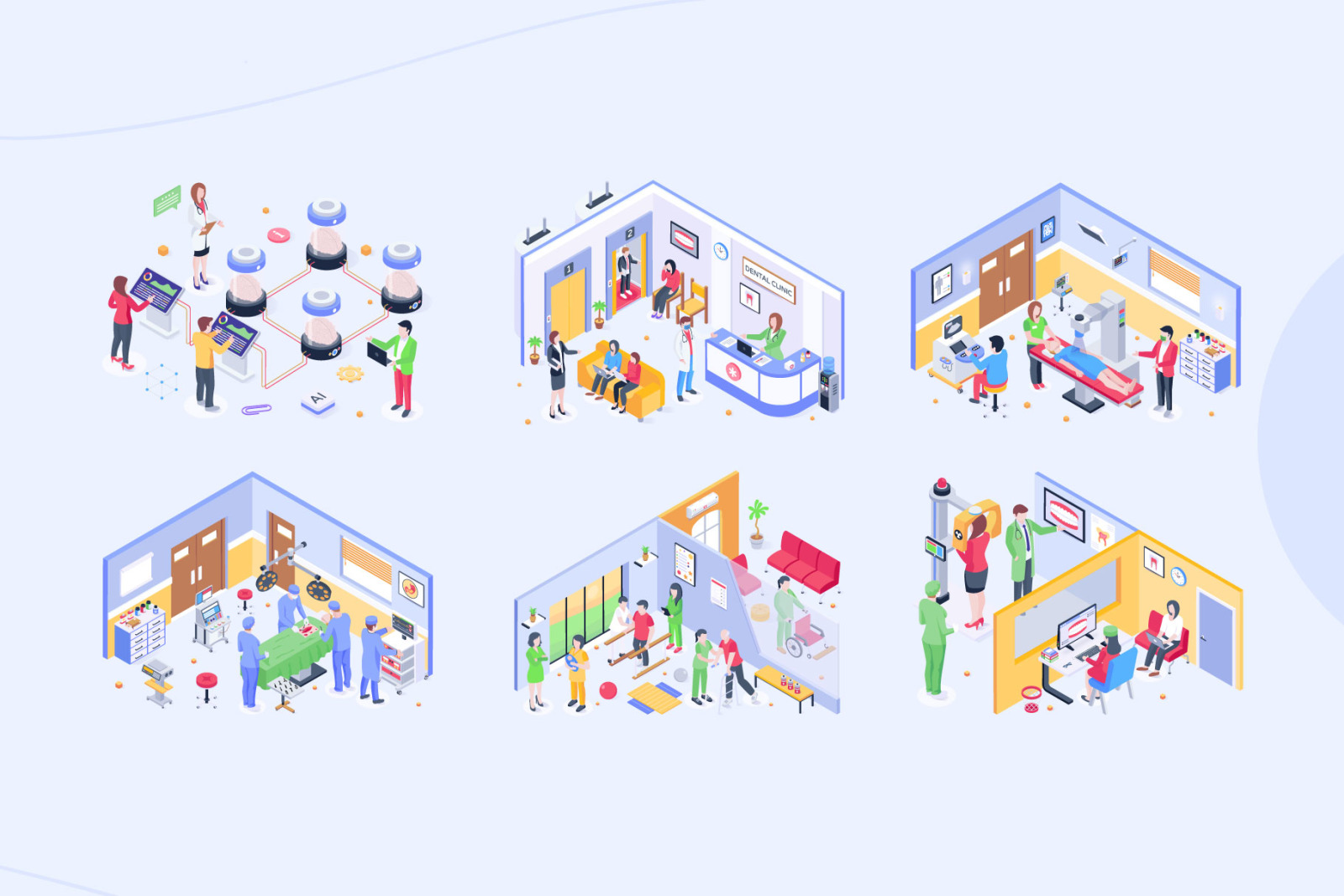 Isometric Medical Illustrations