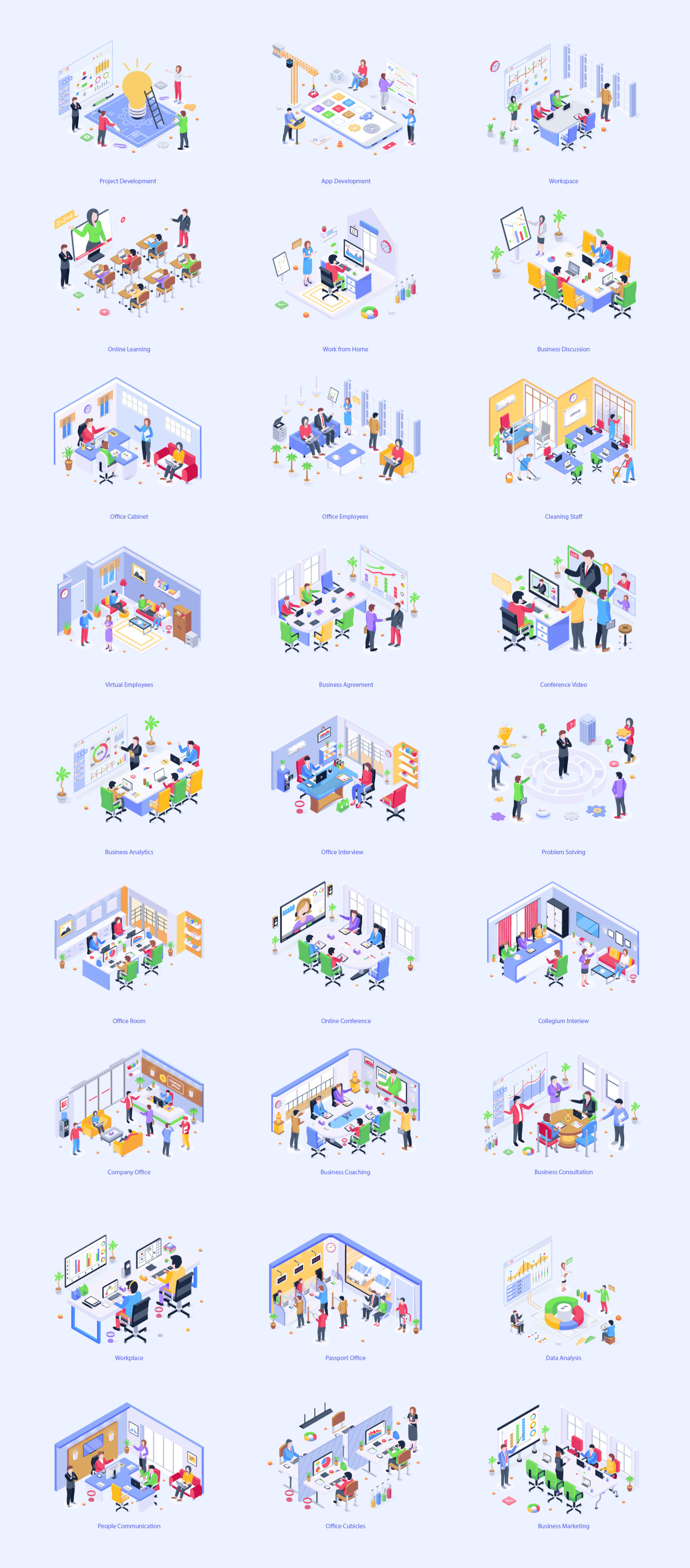 Isometric Banking and Business Illustrations Isometric Banking and Business Illustrations