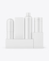 Boxes & Matte Bottles Mockup