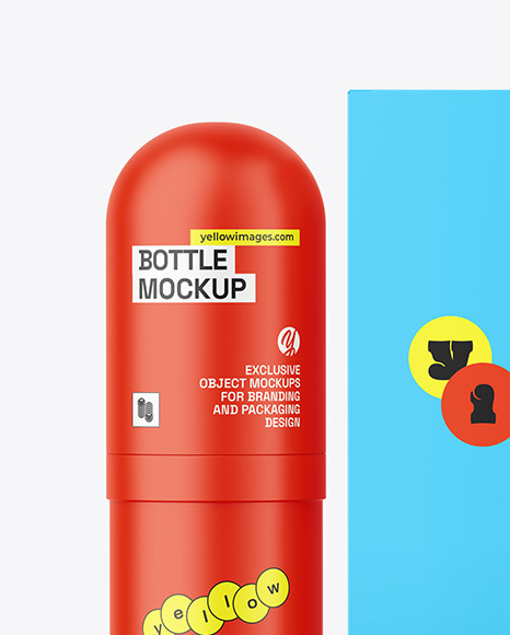 Boxes & Matte Bottles Mockup