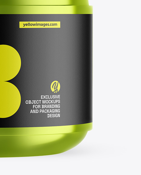 Metallic Protein Jar Mockup