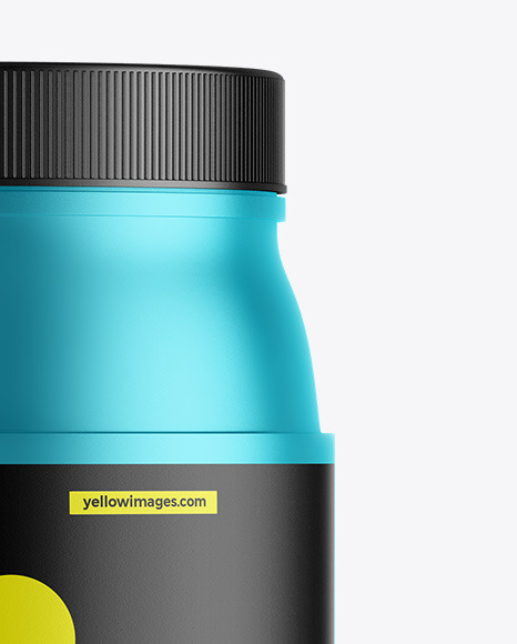 Matte Metallic Protein Jar Mockup