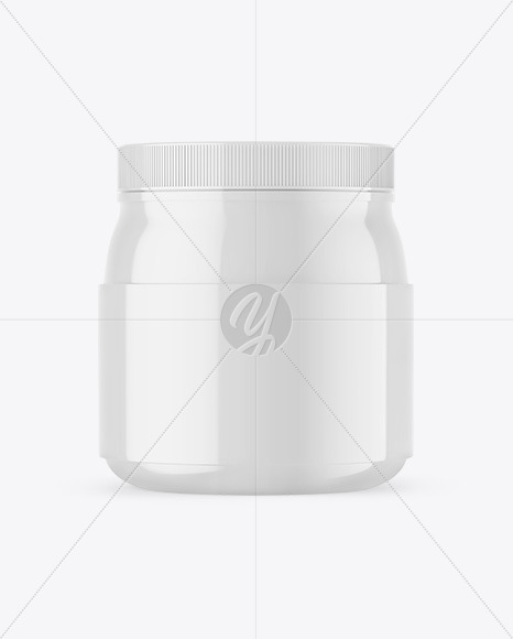 Glossy Protein Jar Mockup