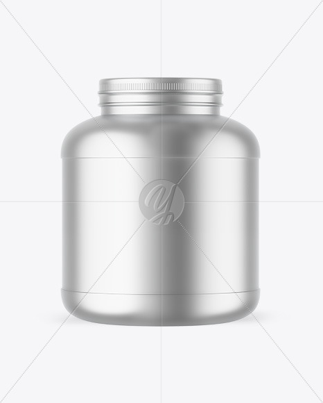 Matte Metallic Protein Jar Mockup