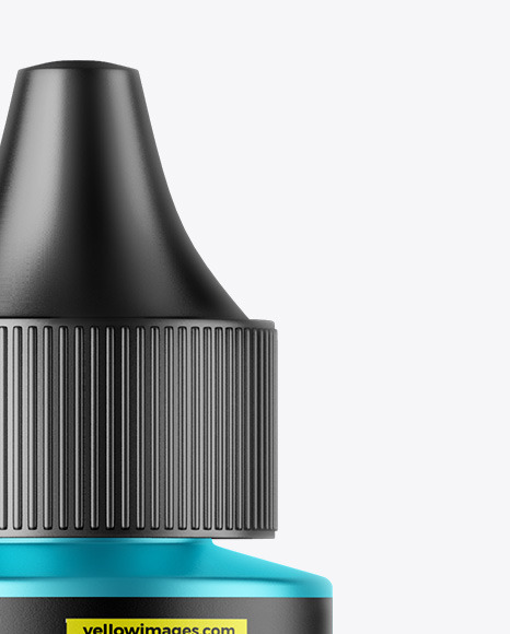 Matte Metallic Dropper Bottle Mockup