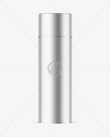 Matte Metallic Aerosol Can Mockup