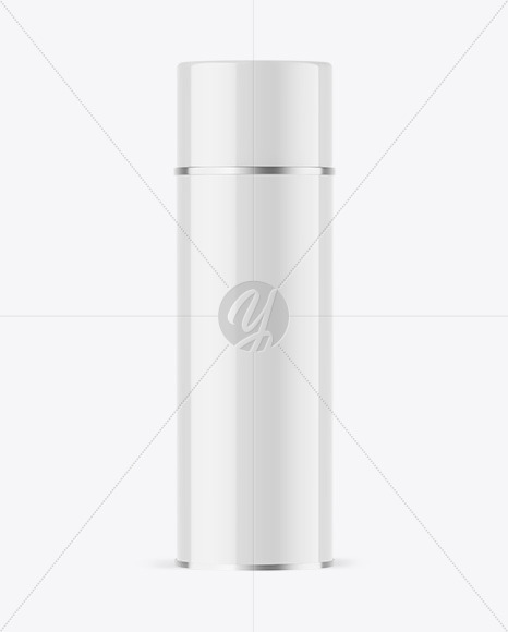 Glossy Aerosol Can Mockup