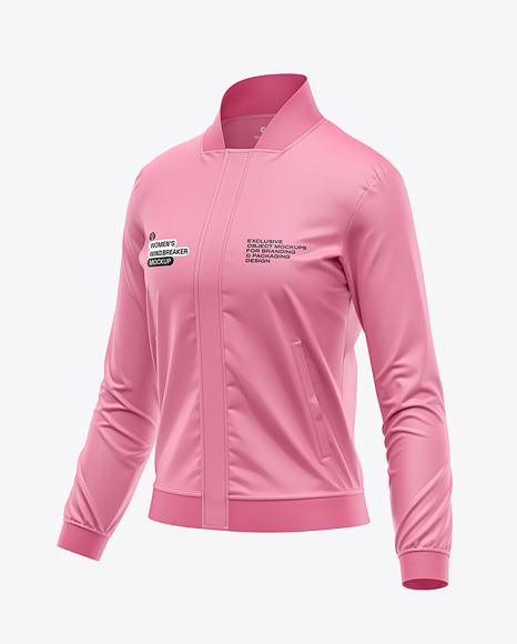 Women's Windbreaker Jacket Mockup