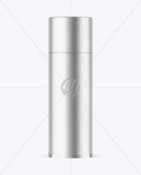 Matte Metallic Aerosol Can Mockup