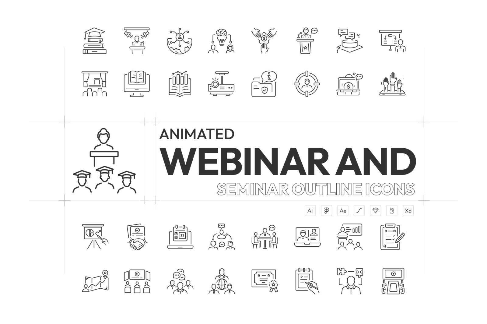 Animated Webinar Icons