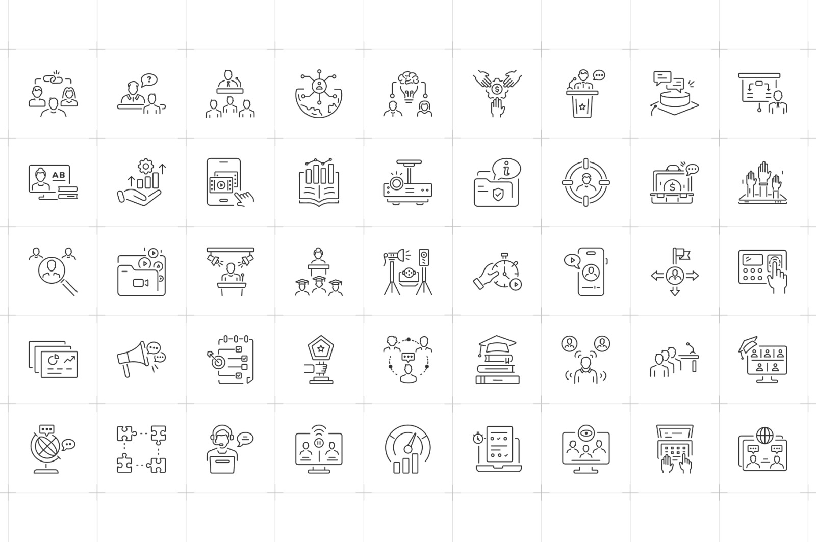 Animated Webinar Icons