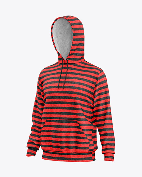 Men's Heather Hoodie Mockup - Half Side View