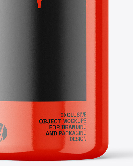 Glossy Sauce Bottle Mockup