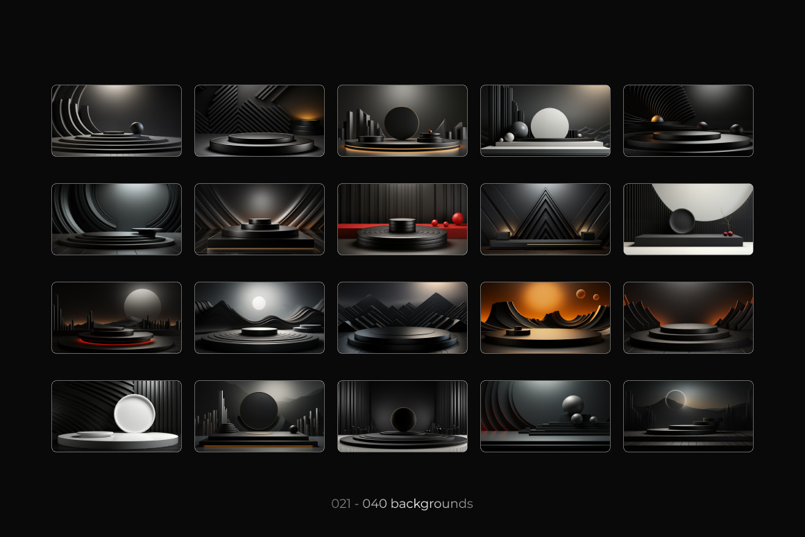 Black Podiums ❊ Background Set Black Podiums ❊ Background Set