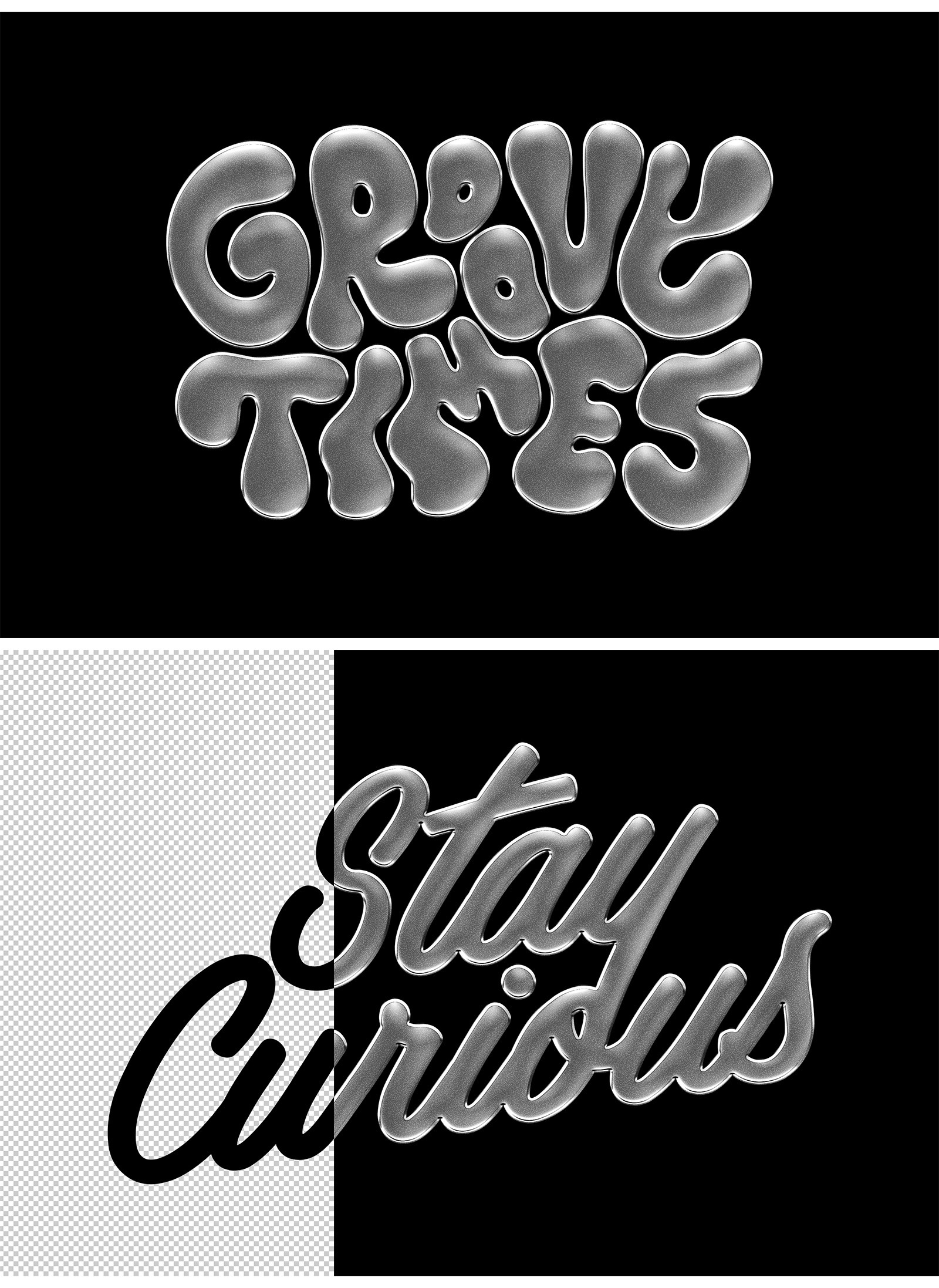 Metal Chrome Logo Mockup Metal Chrome Logo Mockup