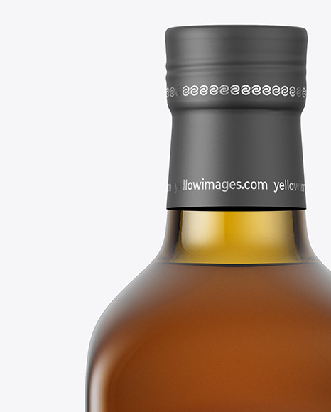 750 ml Amber Glass Olive Oil Bottle Mockup