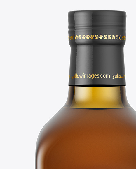 750 ml Amber Glass Olive Oil Bottle Mockup