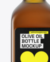 750 ml Amber Glass Olive Oil Bottle Mockup