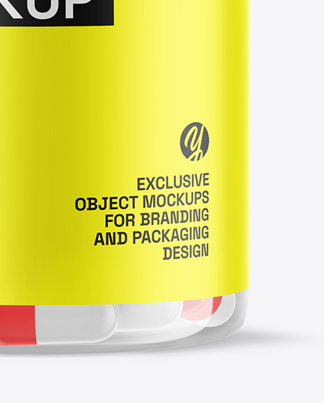 Clear Pills Bottle Mockup