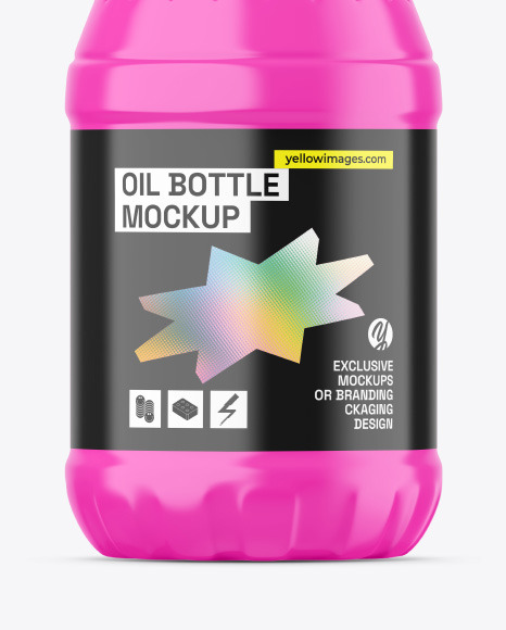 Glossy Oil Bottle Mockup