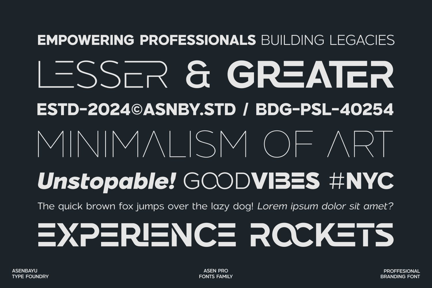 Asen Pro - Geometric Branding Fonts